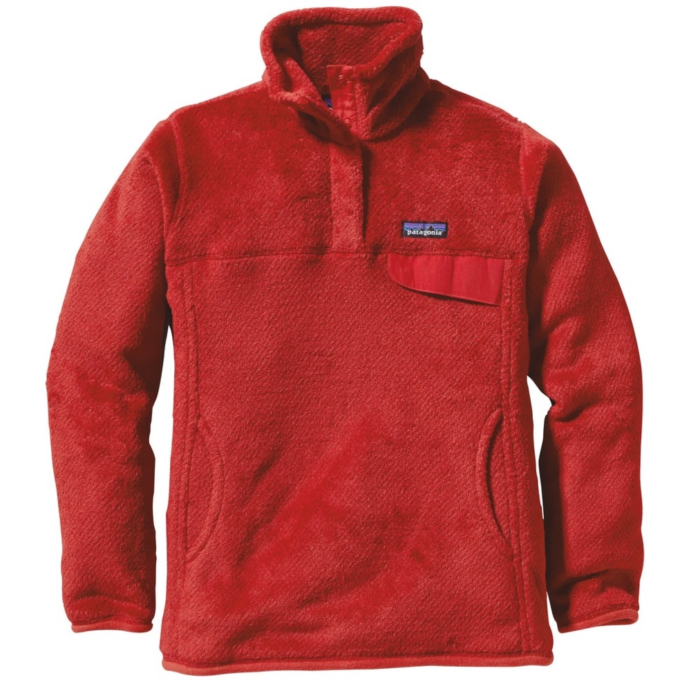Patagonia Red/Orange Re-Tool Half Snap Fleece Pullover